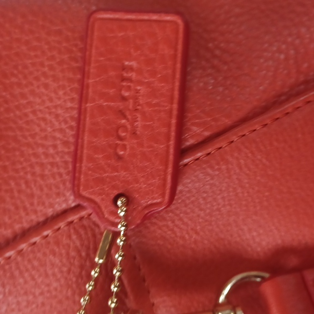 Coach Orange Leather Handbag - Picture 7 of 9